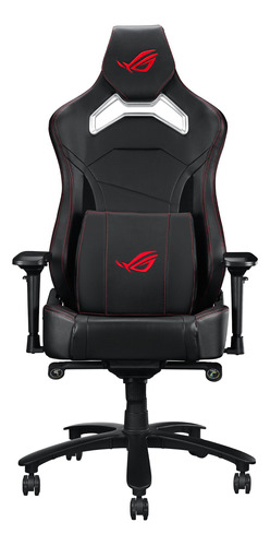 Silla de escritorio Asus ROG Chariot Core gamer ergonómica  negra con tapizado de cuero sintético