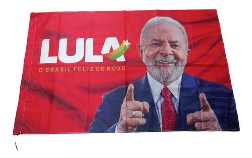 Bandeira Premium Presidente Lula Pt Brasil 2022 150x90cm 