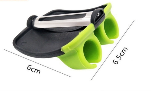 Imagen 6 de 6 de Cuchillo Pelador Rebanador Verduras Acero Inox Y Silicon