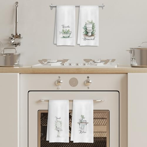 Set De 4 Toallas De Mano Para Baño Botánico Bohemio, Toalla