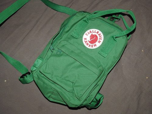 Mochila Fjall Raven Kanken Mini Verde Excelente Estado 