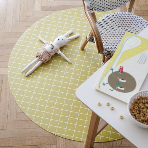 Alfombra Bebé Niños Antimancha Nórdica Multiply Clean Mat Diseño De La Tela Azul