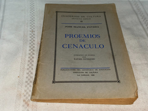Proemios De Cenaculo- Jose Manuel Poveda (Usado)