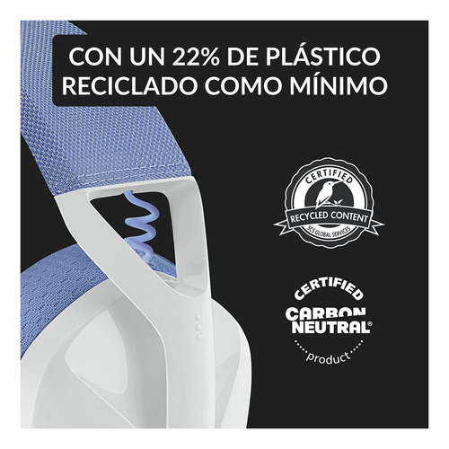 Auriculares gamer inalámbricos Logitech G Series G435 blanco crudo y lila