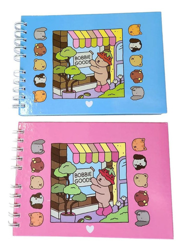 Kit 2 Livros De Colorir Bobbie Goods Caderno Azul Rosa Capa