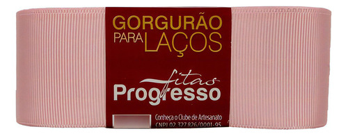 Fita De Gorgurão Para Laço 38mm Progresso Nº9 10 Metros Cor Rosa-claro