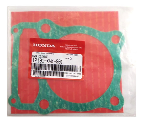 Imagem 2 de 2 de Junta Cilindro Xre 300 Todos Os Anos Original Honda