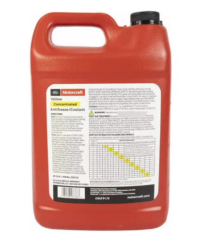 Refrigerante Amarillo Concentrado Motorcraft Explorer Fx4