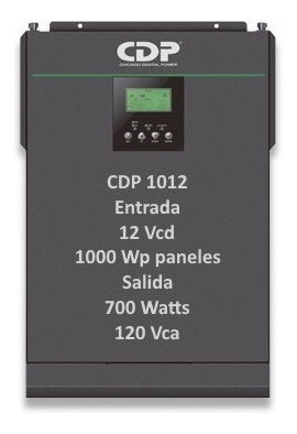 Imagen 3 de 4 de Inversor Hibrido Panel Solar Onda Pura Cdp 700w 13vcd 120vca