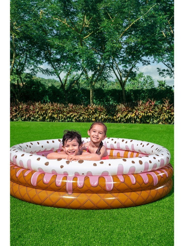 Imagen 7 de 10 de Pileta Inflable Bestway 51144 Helado Sundae 3 Aros 390 Lt