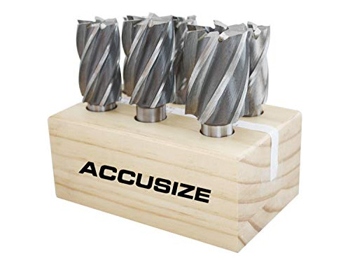 Accusizetools Juego 6 Pcs H.s.s. End Mills Multi Flauta