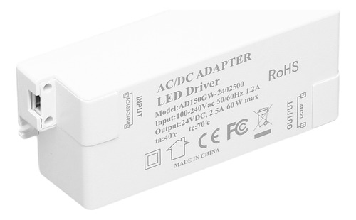 Controlador Led Dc24v 2.5a 60w Transformer Diy Driving