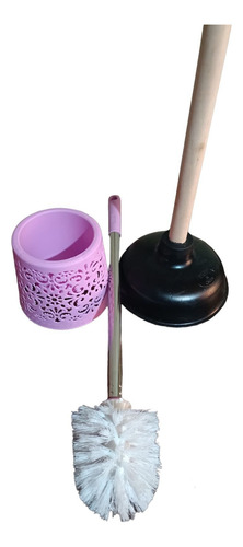 Destapador De Inodoro Wc + Cepillo Limpiador Inodoro