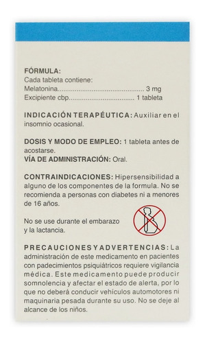 Imagen 3 de 7 de Revenox Melatonina 3 Mg 60 Tabs / Auxiliar Insomnio