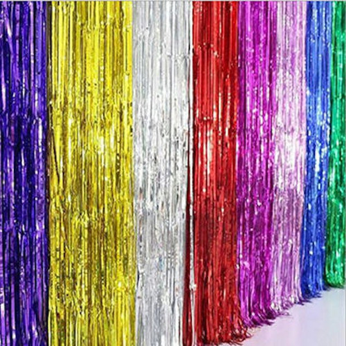 Cortinas Metalizadas Colores Para Fiestas Decoracion - Globo