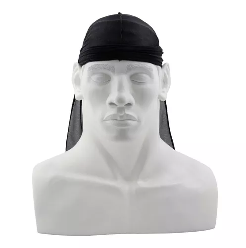 Durag Dureg Touca Bandana Rapper Preta Luxo Moda Modelo Presente