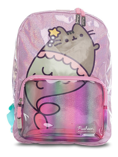 Mochila De Gatito Sirena Pusheen Color Rosa