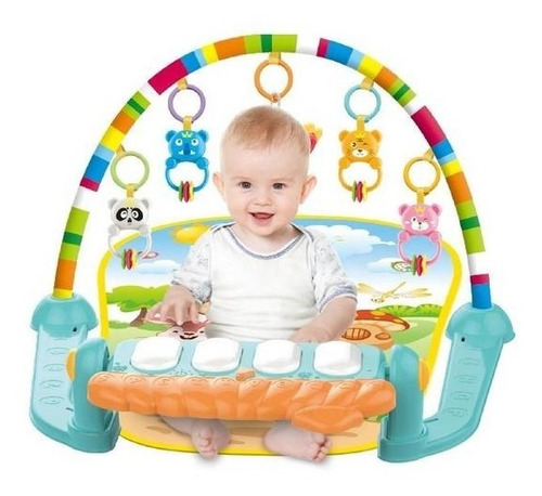 Imagen 2 de 5 de Gimnasio Manta Piano Bebe Luz Y Sonido Ok Baby