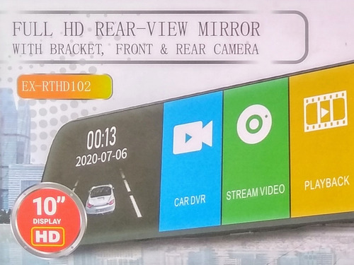 Retrovisor Dvr  + Cámara De Reversa. Touch Scren. Ex-rthd102