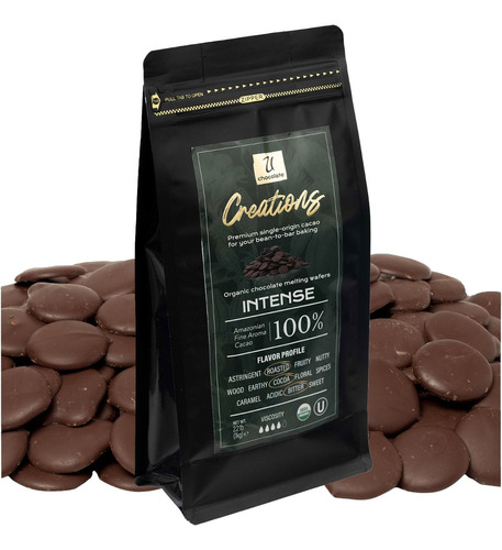 Cobertura Orgánica Chocolate 100% Con Azúcar De Coco 1 Kg