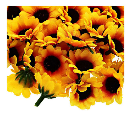 300 Cabezas Artificiales De Girasol, Margaritas Y Gerberas