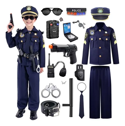 comprar Disfraz De Oficial De Policía Niños Uniforme De Polic...