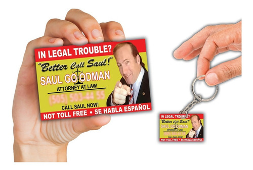 Better Call Saul Breaking Bad Tarjeta Presentación + Llavero