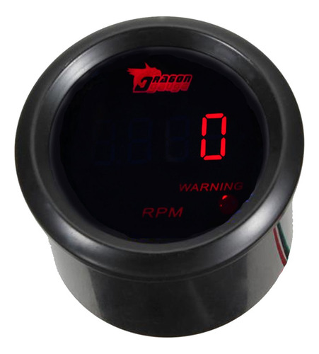 2  52mm Negro Coche Auto Digital Rojo Led Luz Tacho Tac...