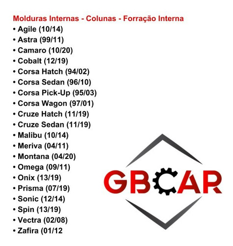 10 Grampo Molduras Colunas Agile (10/14) Astra (99/11)