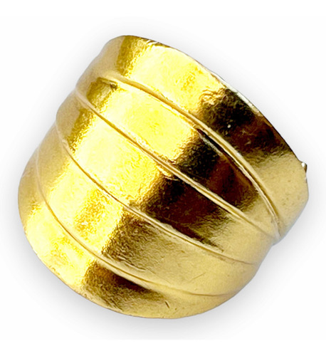 Anillo Armadura Plata 925 Bañado Oro 24k 