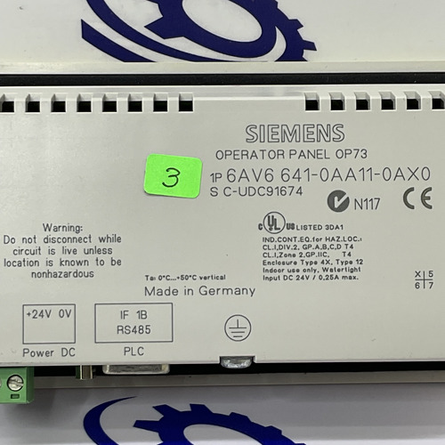 Siemens 6av6 641-0aa11-0ax0 Panel Op73 6av6641-0aa11-0ax0 3 (Usado)