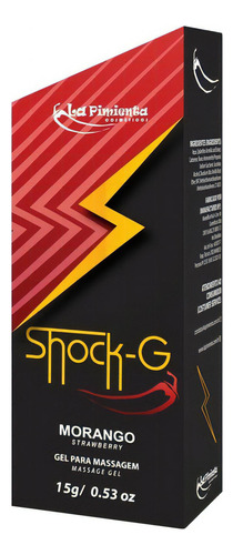 Shock G Gel Beijavel Morango 15g - La Pimienta