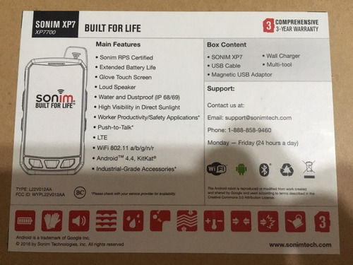 Tablet Sonim Ip67 Pantalla De 4 Android Playstore Wifii Mp3