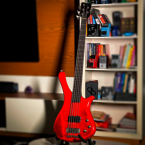 Baixo 5 Cordas Ativo Warwick Fortress Masterman Red Alemao (Usado)