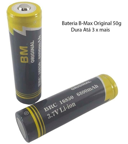 Bateria Lítio Recarregável Lanterna Tática Original Bmax