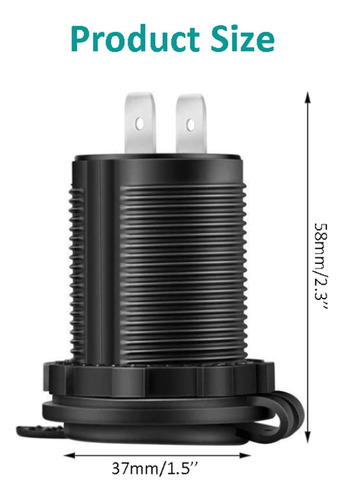 Kit Enchufe Toma 12v 24v Auto Bus Camión Embarcación Con Luz