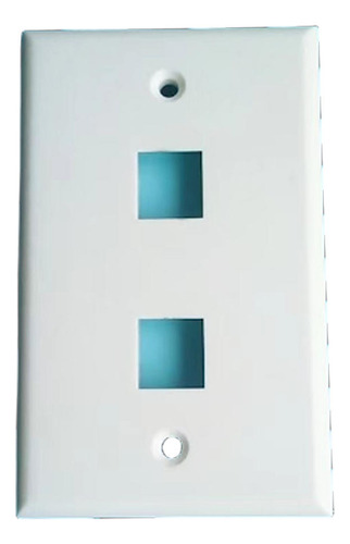 Faceplate Tapa Placa Caja Red Para Keystone Rj45 Red 2-port
