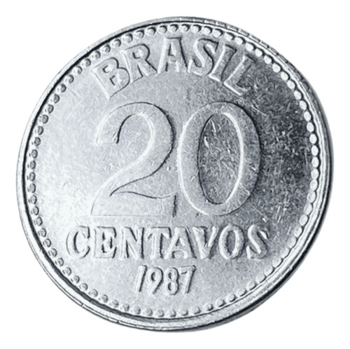 Moneda brasileña - 20 centavos 1987