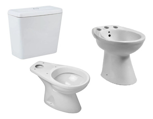 Imagen 1 de 7 de Combo Roca Capea Italiana Inodoro Largo Depósito Bidet Ahora