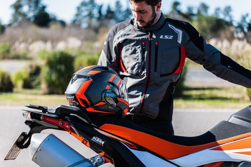 Imagen 2 de 10 de Campera Moto Cordura Ls2 Gallant Gris Protecciones