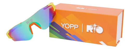 Óculos De Sol Performance Uv400 Mdr25 Ipanema Verde Espelhada Amarela/laranja Transparente