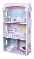 Comprar Casita De Muñecas Grande Incluye 8 Muebles.