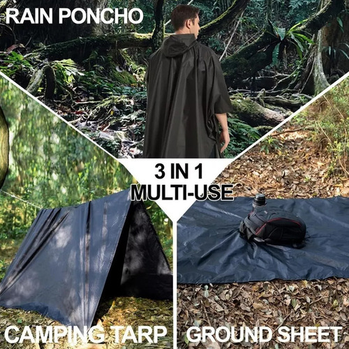 Novo Para Capa De Chuva Militar Impermeável 3 Em 1 Com Capuz