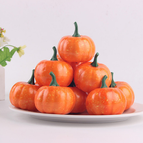 10pc Artificial Pumpkins Mini Fake Pumpkins Pumpkins For Hal