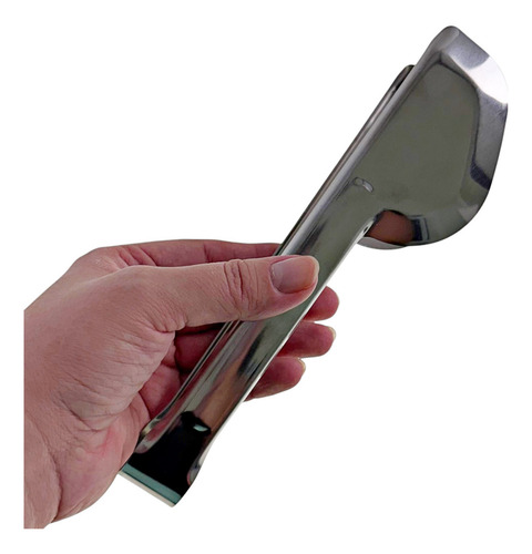 Kit 6 Pçs Pegador Universal Multiuso 20cm Restaurante Servir Cor Cinza