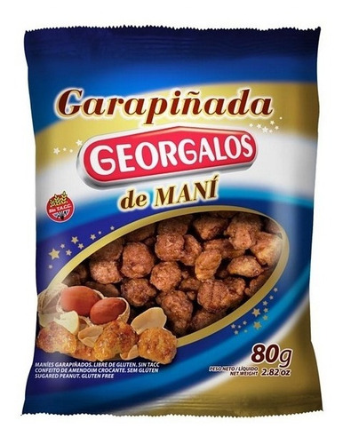 Garrapiñada Georgalos De Mani, Pack 8 X 80g