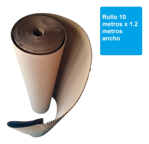 Rollo Cartón Corrugado 10 Metros / Ancho 1.2 Metros