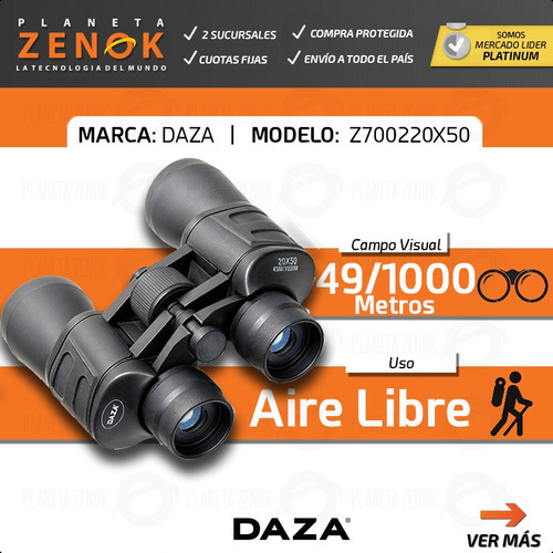 Binoculares 20x50 Potentes + Funda Negra Largavistas Daza