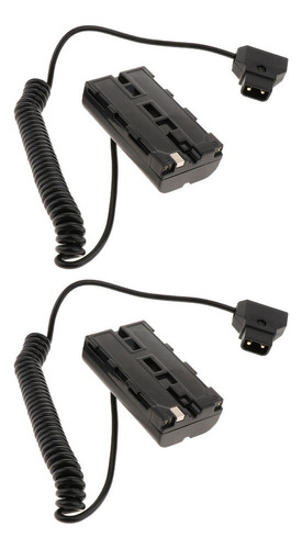 Paquete De 2 D-tap A Np-f550 Adaptador De Batería Simulada