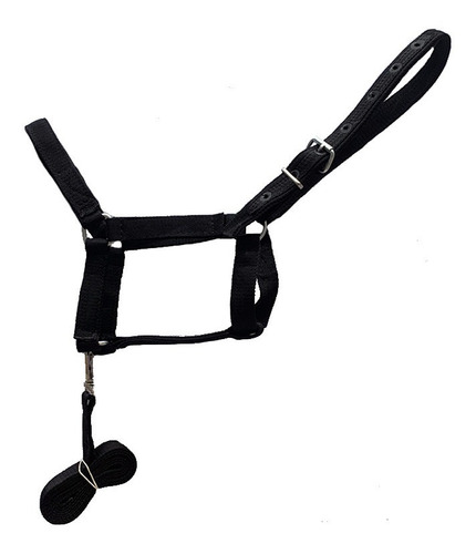 Bozal Nylon Caballo Grande Con Cabestro Y Mosqueton